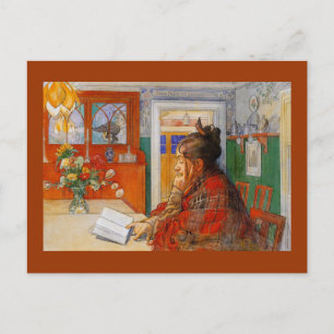 Carte Postale Karin Reading dans la soirée