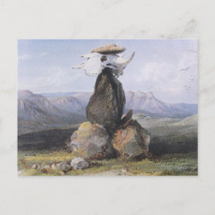 Carte Postale Karl Bodmer - Pile magique des Indiens d'Assinboin