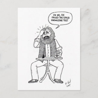 Carte Postale Karl Marx échec test SPGB