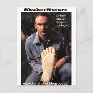 Carte Postale Karl Shuker & bigfoot - ShukerNature