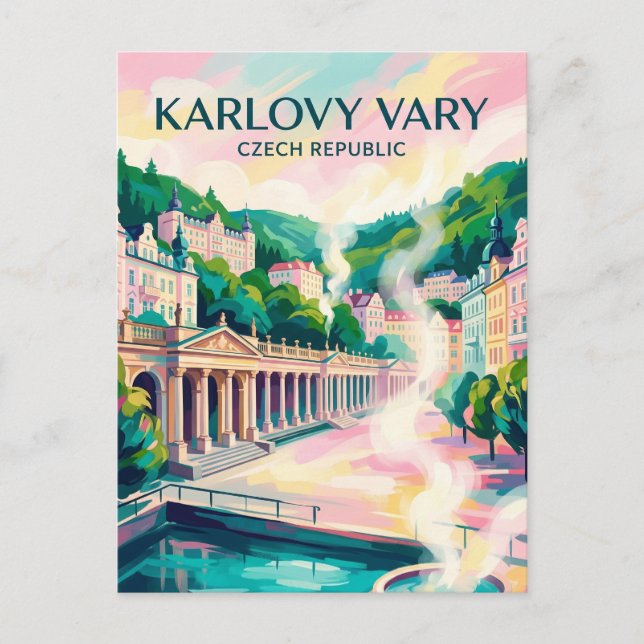 Carte Postale Karlovy Vary République tchèque (Devant)