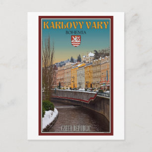Carte Postale Karlovy Vary - Semnice River Winter