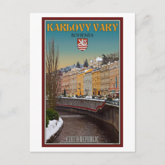 Carte Postale Karlovy Vary - Semnice River Winter