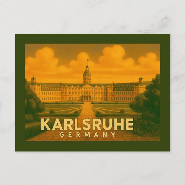 Carte Postale Karlsruhe Allemagne Ville Art (Devant)