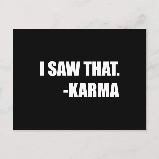 Carte Postale Karma Saw (Devant)