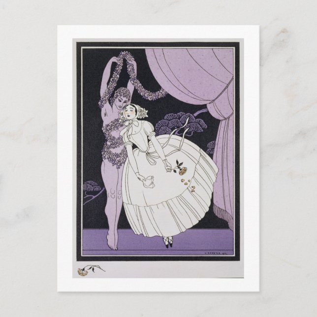 Carte Postale Karsavina, 1914 (tirage pochoir) 2 (Devant)