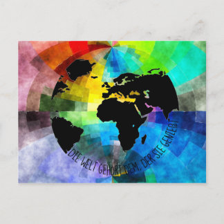 Carte Postale Karte "Die Welt gehört dem, der sie genießt."