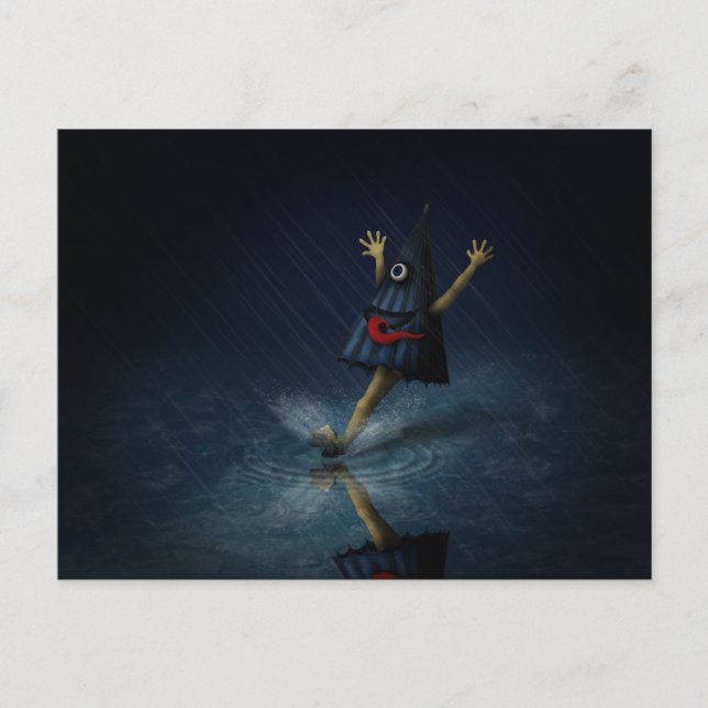 Carte Postale Kasa Obake Fantôme de Parapluie Japonais Jour de P (Devant)