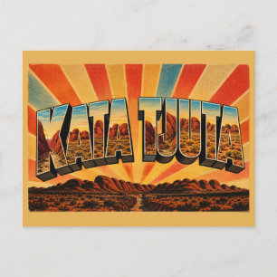 Carte Postale Kata Tjuta NT Australie Centre Rouge Art Vintage