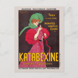 Carte Postale Katabexine Remedy France Poster vintage 1903
