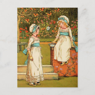 Carte Postale Kate Greenaway : Bulles