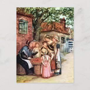 Carte Postale Kate Greenaway : La femme cerise