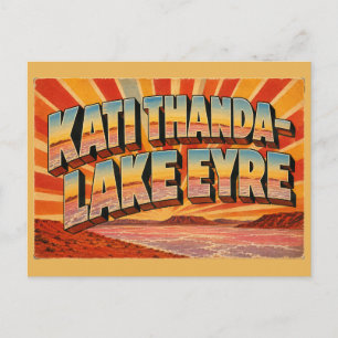Carte Postale Kati Thanda-Lac Eyre SA Australie Lac salé Art