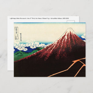 Carte Postale Katsushika Hokusai - Éclairages sous le sommet