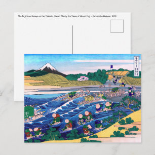 Carte Postale Katsushika Hokusai - Fuji from Kanaya on Tokaido