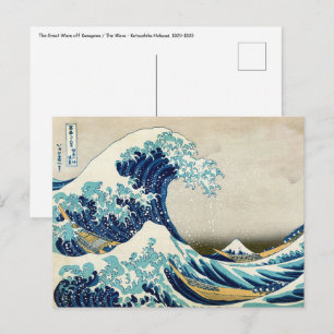 Carte Postale Katsushika Hokusai - La Grande vague au large de K