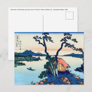 Carte Postale Katsushika Hokusai - Lac Suwa dans la province de