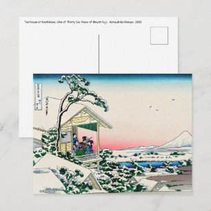 Carte Postale Katsushika Hokusai - Maison de thé à Koishikawa