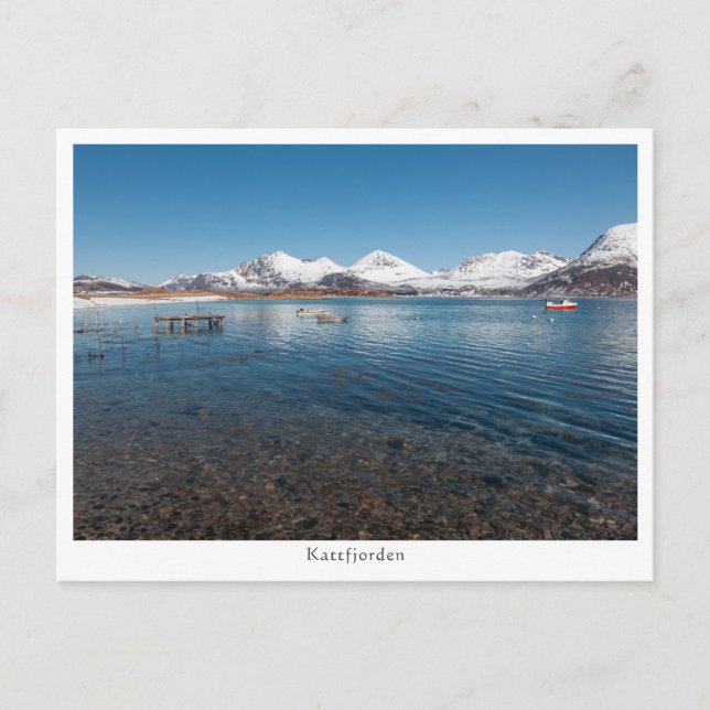 Carte Postale Kattfjorden Norvège (Devant)