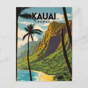 Carte Postale Kauai Hawaii Nostalgic Retro Travel