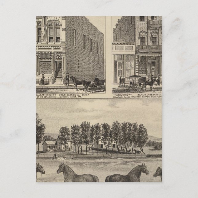 Carte Postale Kaw Valley Farm, Marion et Topeka, Kansas (Devant)