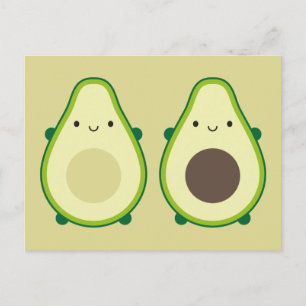 Carte Postale Kawaii Avocado