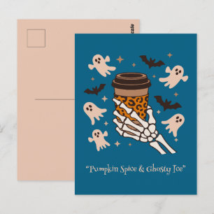 Carte Postale Kawaii boo, joli halloween éffrayant