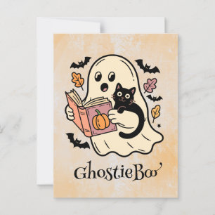 Carte Postale Kawaii boo, joli halloween éffrayant
