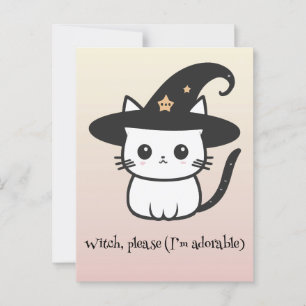 Carte Postale Kawaii boo, joli halloween éffrayant