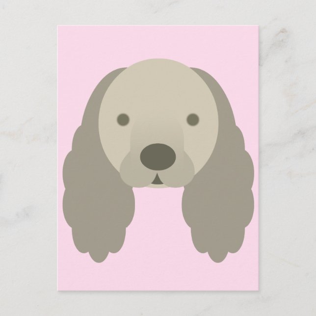 CARTE POSTALE KAWAII COCKER SPANIEL DOGGIE TRÈS DOUX CHIEN (Devant)