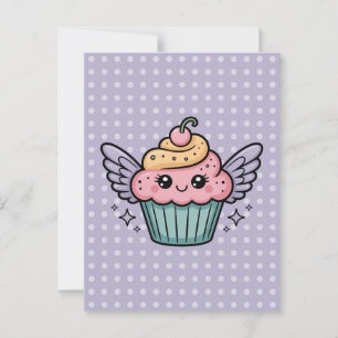 Carte Postale Kawaii Cupcake