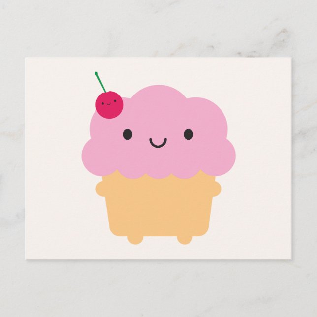 Carte Postale Kawaii Cupcake (Devant)