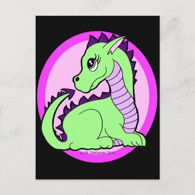 Carte Postale Kawaii Cute Dragon (Devant)