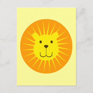 CARTE POSTALE KAWAII LION SOLEIL SWEETY