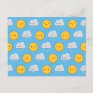 Carte Postale Kawaii Sun & Rain