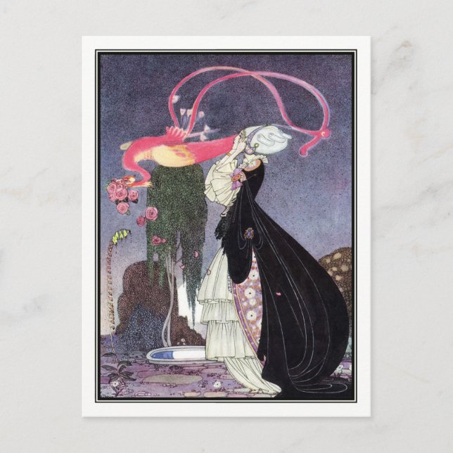 Carte Postale Kay Nielsen - En poudre et en crinoline (Devant)