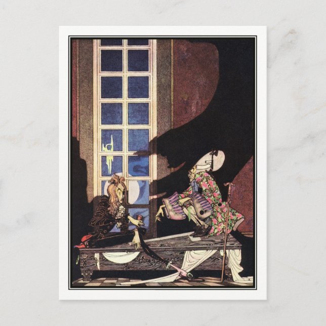 Carte Postale Kay Nielsen - En poudre et en crinoline (Devant)