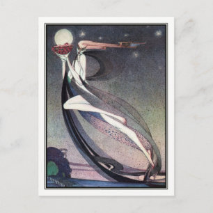 Carte Postale Kay Nielsen - En poudre et en crinoline