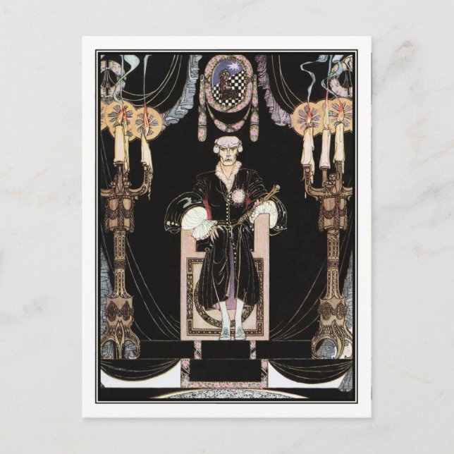 Carte Postale Kay Nielsen - En poudre et en crinoline (Devant)