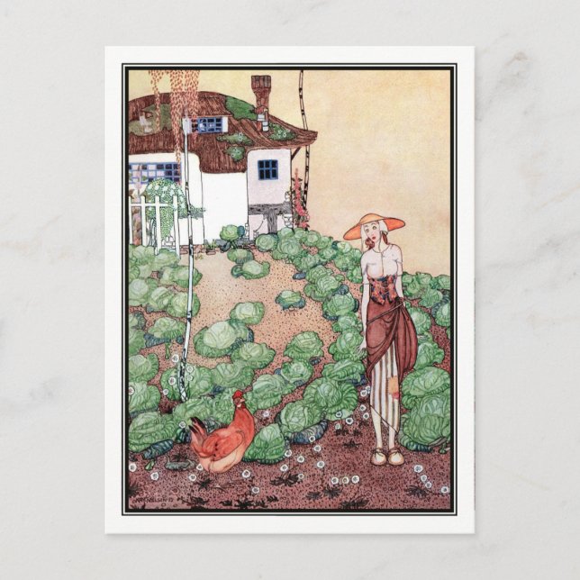 Carte Postale Kay Nielsen - En poudre et en crinoline (Devant)