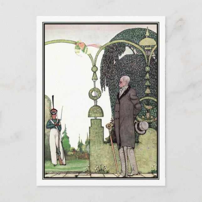 Carte Postale Kay Nielsen - En poudre et en crinoline (Devant)