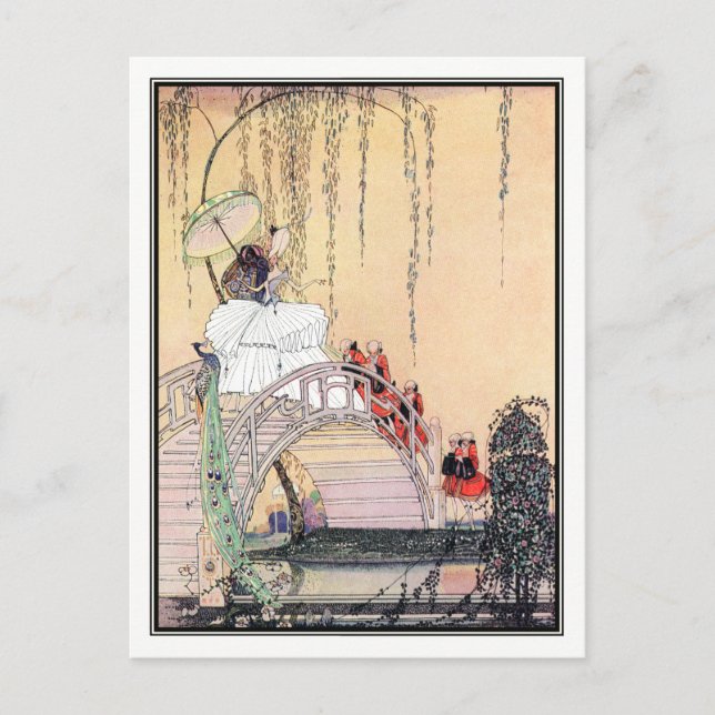 Carte Postale Kay Nielsen - En poudre et en crinoline (Devant)