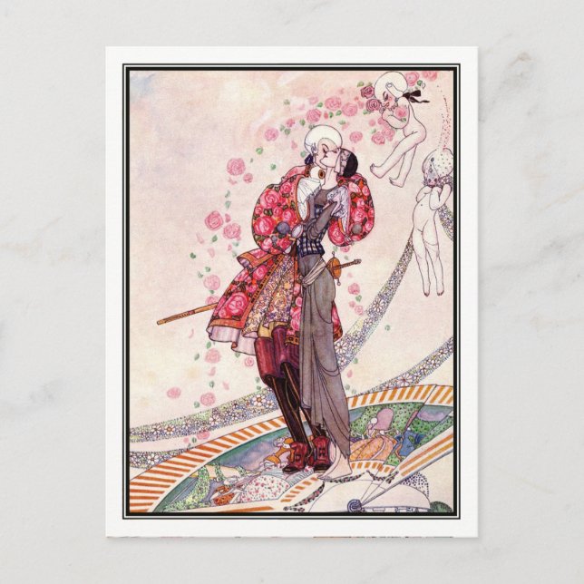 Carte Postale Kay Nielsen - En poudre et en crinoline (Devant)