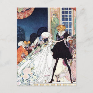 Carte Postale Kay Nielsen - En poudre et en crinoline
