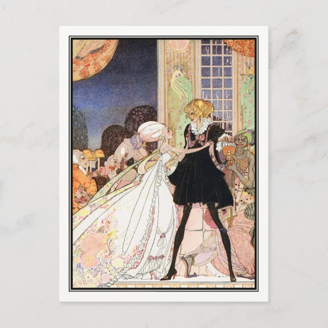 Carte Postale Kay Nielsen - En poudre et en crinoline (Devant)