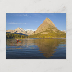 Carte Postale Kayak au lac Swiftcurrent au lever du soleil
