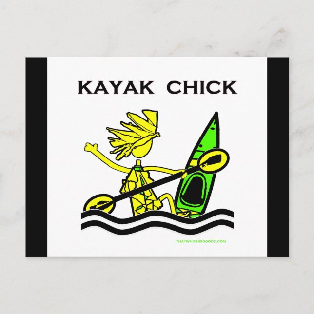 Carte Postale Kayak Chick Designs & Things (Devant)