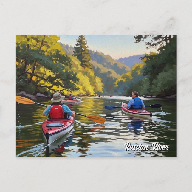 Carte Postale Kayak en Russie en Californie Voyage (Devant)