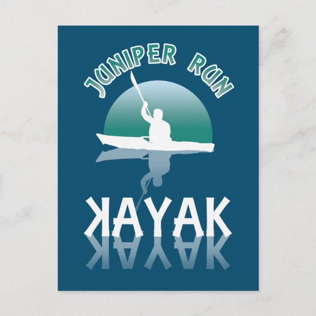 Carte Postale Kayaking Juniper Run - Kayak (Devant)