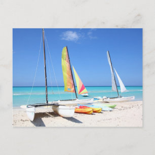 Carte Postale Kayaks, Catamarans Et Kayaks Plage Cubaine